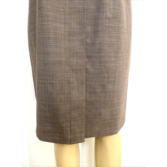 BOSS Hugo Boss Damaren Wool Sheath Dress Terra Melange Short Sleeve Work 10 US M - Picture 5 of 8
